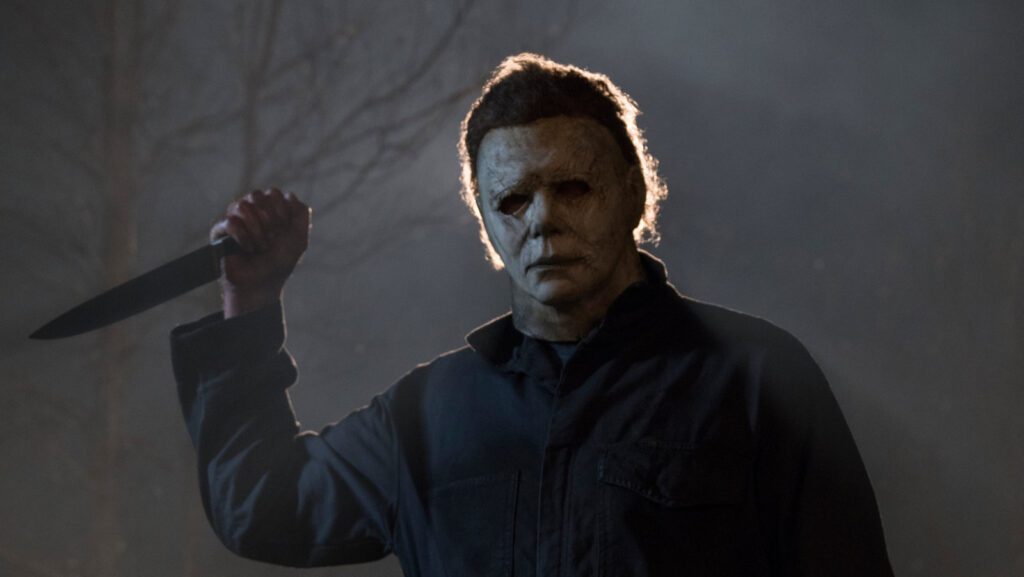 A clip of Michael Myers in Halloween 2018