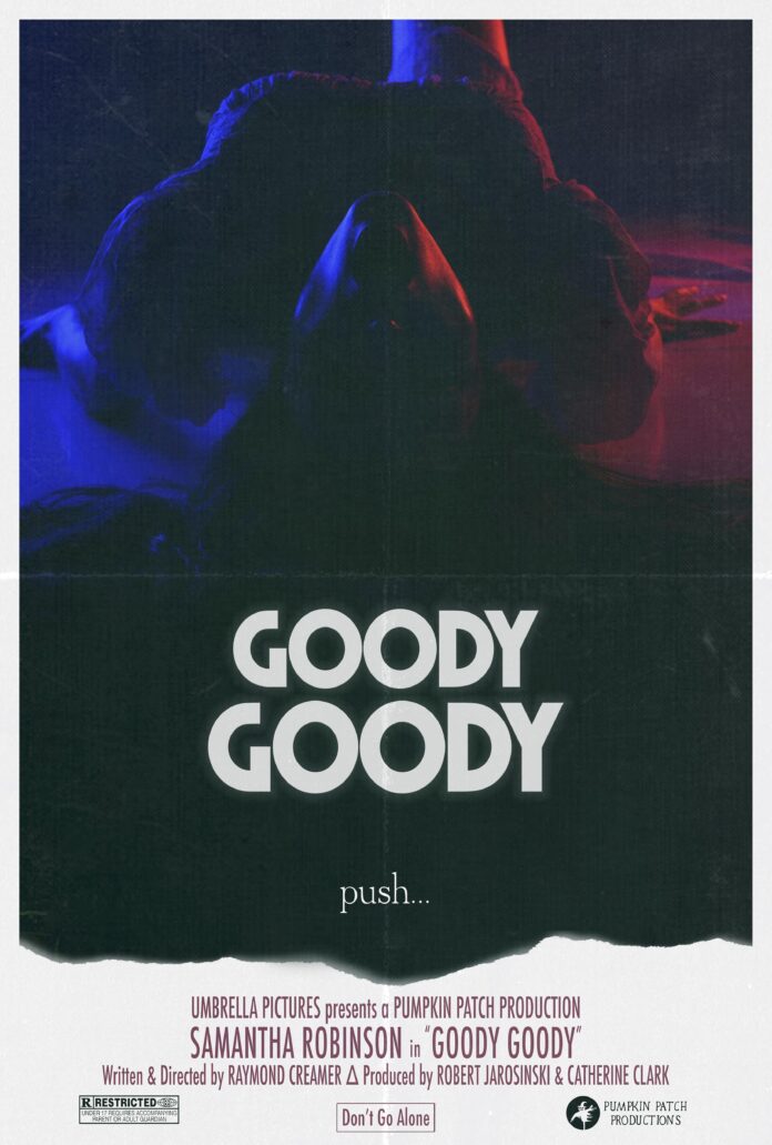Goody Goody horror movie poster featuring Samantha Robinson