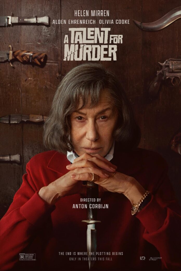 A Talent for Murder poster featuring Helen Mirren as Patricia Highsmith