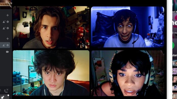 No One Is Coming horror movie cast shown in a video call-style scene