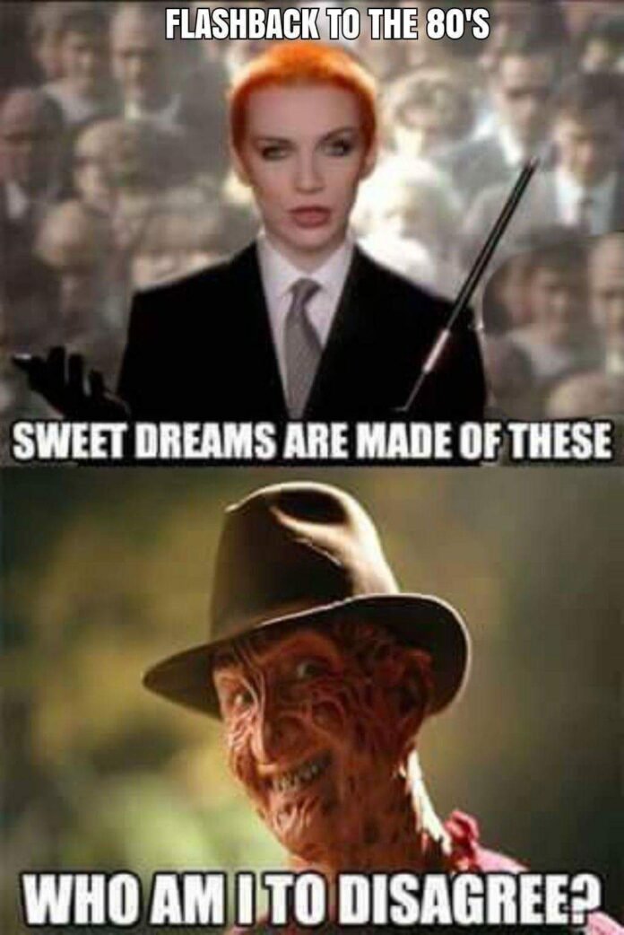 80s horror meme sweet dreams Freddy Krueger