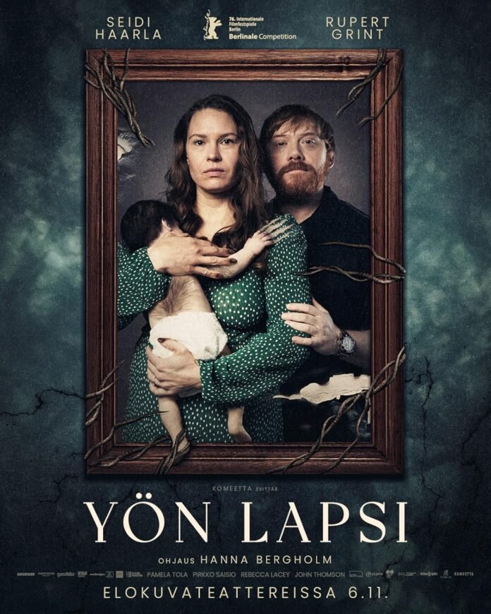 Official poster for Nightborn featuring Seidi Haarla, Rupert Grint, and their newborn child