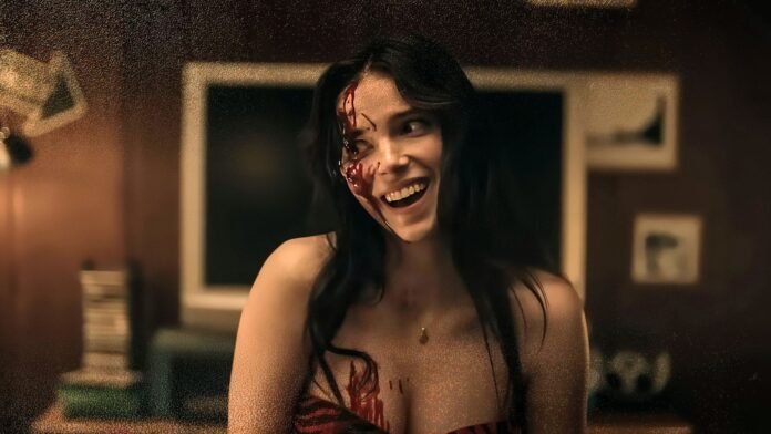 A chilling scene from the horror film Obsession