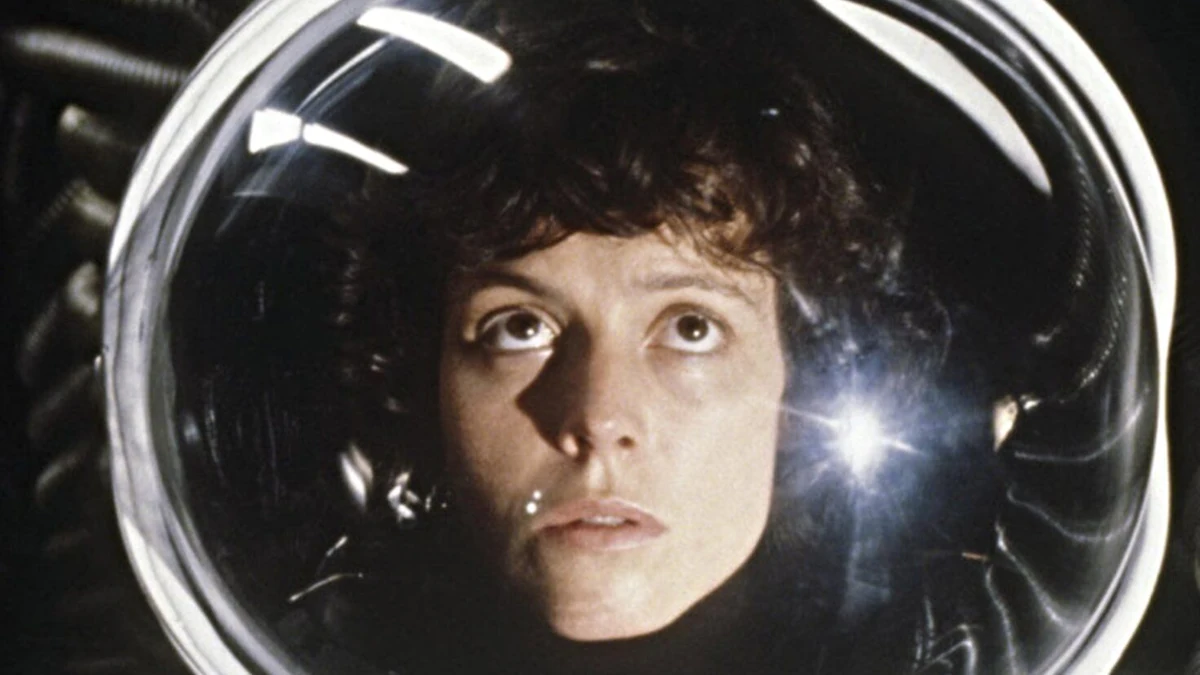 Alien (1979) — Ripley in a space helmet.